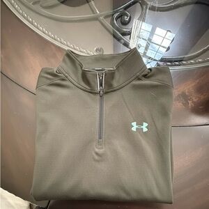Under Armour Green Quarter-Zip with Blue Logo